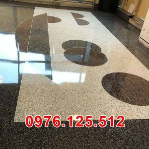 Thi công sàn đá mài terrazzo